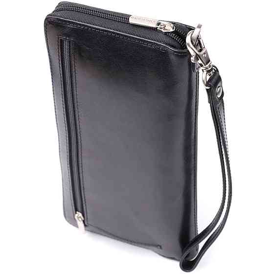 Мужской клатч на одно отделение из гладкой натуральной кожи Tony Perotti 20860_1 (9770 nero) Черный Киев