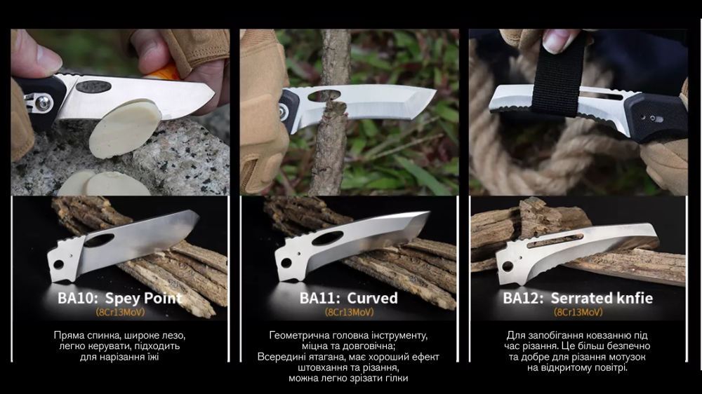 Ніж складаний Roxon S502U, чорний Киев - изображение 8