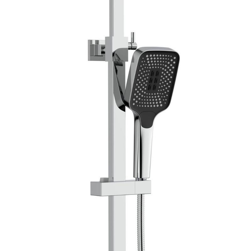Душова система з латуні Qtap Sloup термостатична на два споживачі QTSL57103KNC Chrome Харків - фото 4