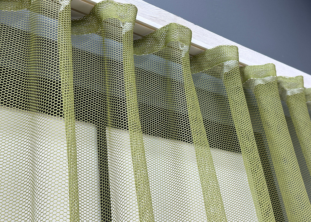 Кухонные шторки VR-Textil № 101к с подвязками Оливковый с белым 330х170 см (52-1215) Киев - изображение 7