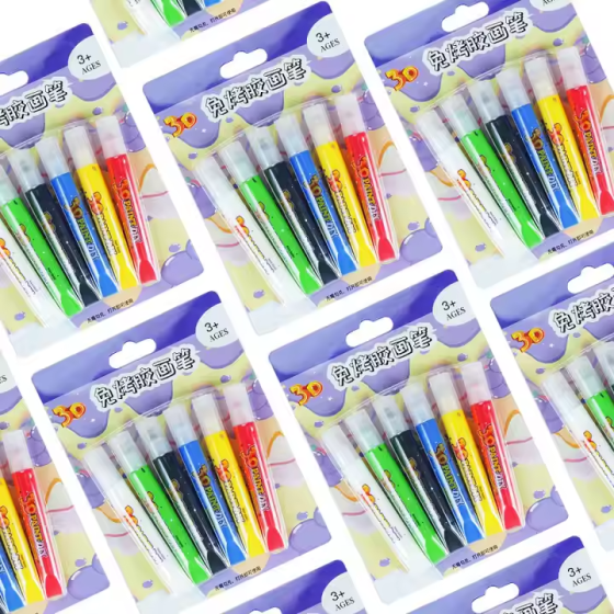 Набір вітражних фарб і 3D-маркерів, комплект для дизайну та рукоділля, 6 кольорів Кам'янець-Подільський