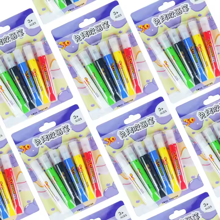 Набір вітражних фарб і 3D-маркерів, комплект для дизайну та рукоділля, 6 кольорів Кам'янець-Подільський - фото 4