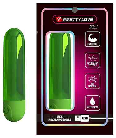 Вибропуля Pretty Love Kiwi зеленая, 8 х 1.8 см Sex Aura Киев