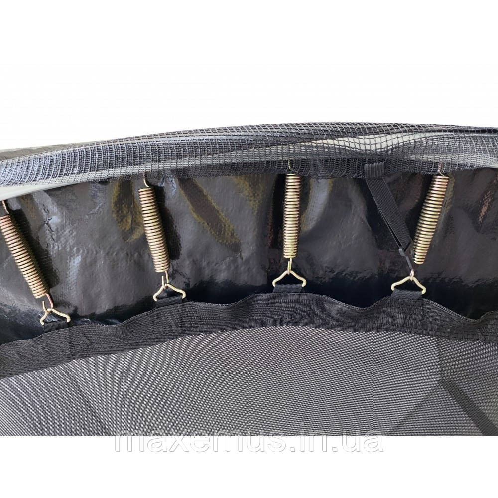 Батут с защитной сеткой и лестницей Atleto Black 252 см (до 100 кг) + Подарок Мостиська - фото 14