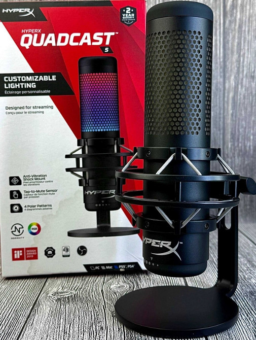 Микрофон HyperX QuadCast S 1 шт. USED! Харьков - изображение 4