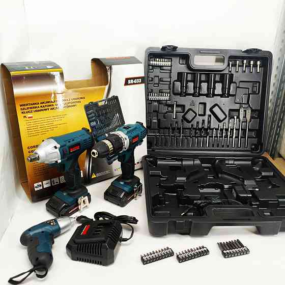 Набір акумуляторних інструментів 24 В Boxer SR-033 набір гайковерт шуруповерт викрутка TX-57 Львів