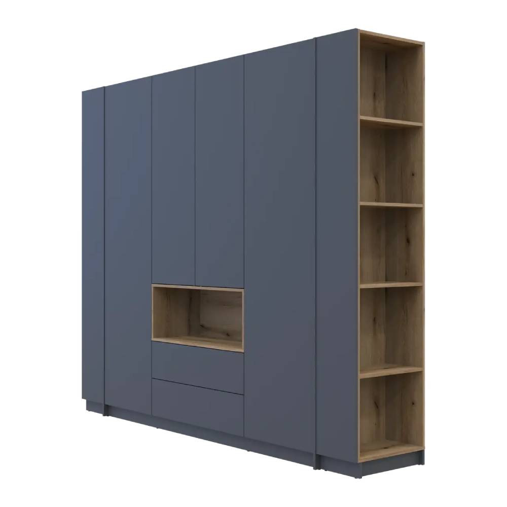 Шкаф для одежды с нишей и этажеркой Doros Дейл Графит/Дуб Эвок 4 ДСП 234х52х220 DRS-011727 (44900339) Львов - изображение 4