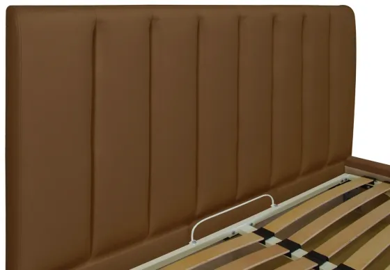 Ліжко Sanam VIP 140 х 190 см Fly 2213 A1 З додатковою металевою цільнозварною рамою Світло-коричневий Київ