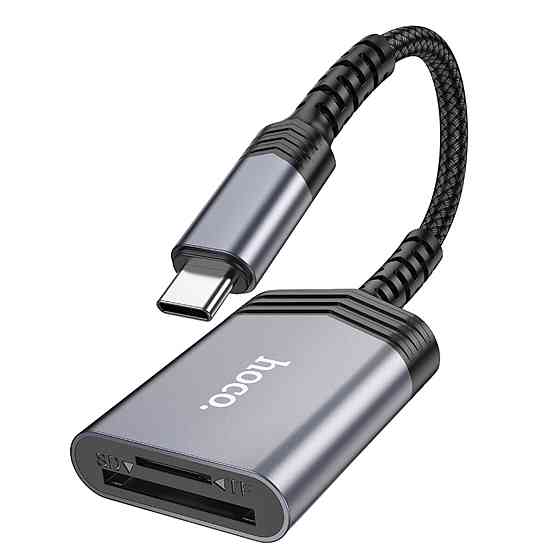 Кардрідер HOCO UA25 2-in-1 card reader Type-C Metal Gray (6942007608862 ) Киев
