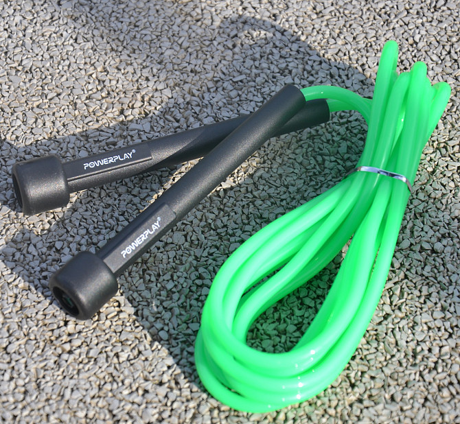 Скакалка PowerPlay 4201 Basic Jump Rope Зелена (2,8m.) Каменское - изображение 10
