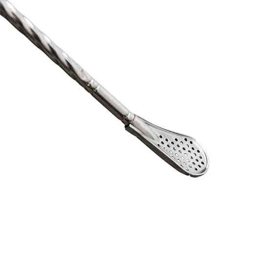 Многоразові ложки-трубочки 6 шт з щіткою, 19.5 см, сірі Київ