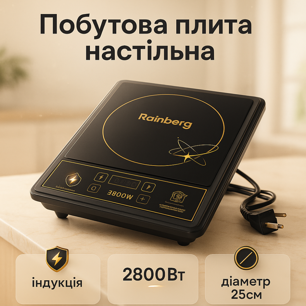 Индукционная плита Rainberg RB-2280 2800Вт настольная CA-28 Львов - изображение 13