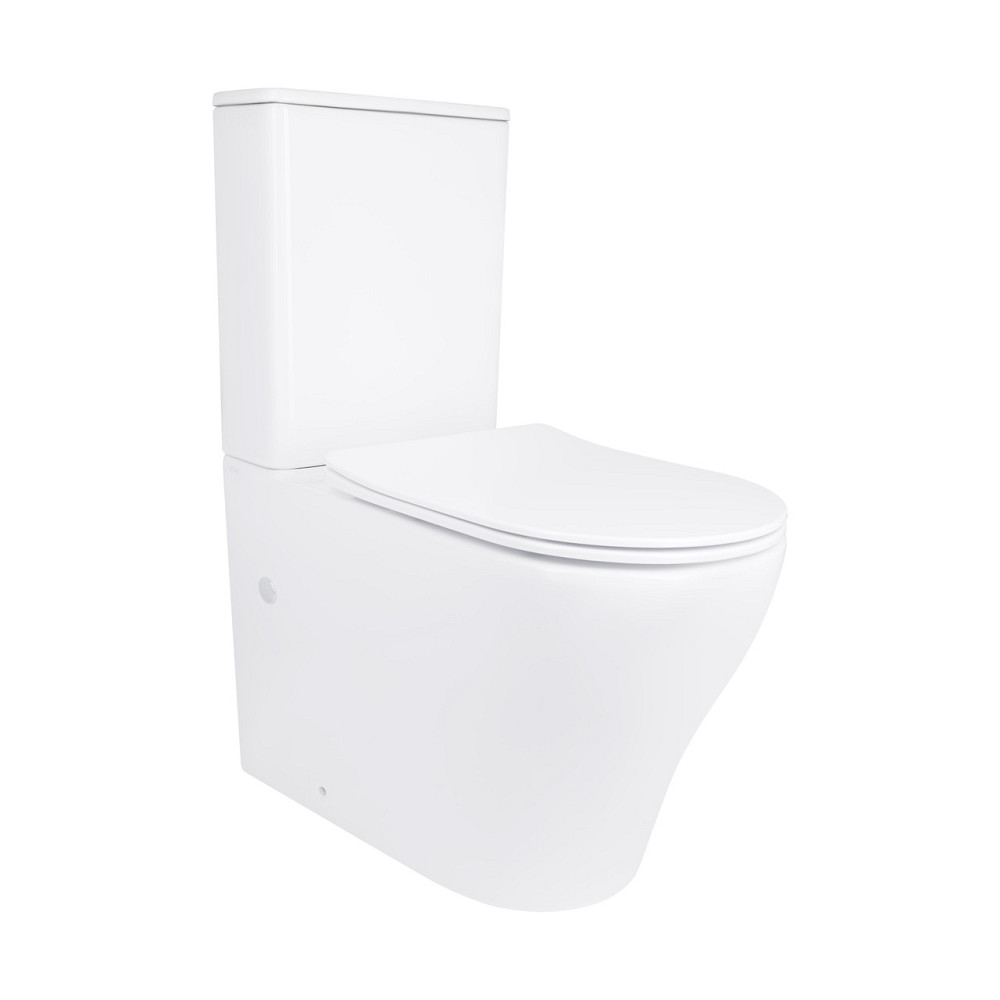 Унітаз підлоговий Qtap Virgo Ultra Quiet безобідковий із сидінням Soft-Close WHITE QT18226092AW Київ - фото 1