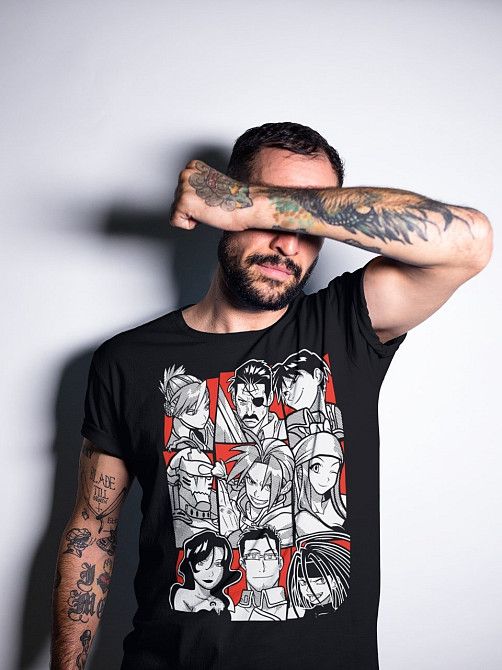 Футболка для мальчика аниме Стальной алхимик оверсайз (рост от 165 до 180 ) Черний AnimeJ0328m Днепр - изображение 2