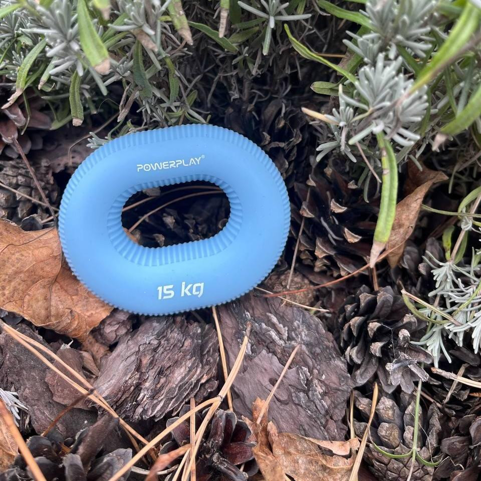 Еспандер кистьовий силіконовий PowerPlay PP-4336 Hand Grip Light 15 кг. Блакитний Каменское - изображение 5