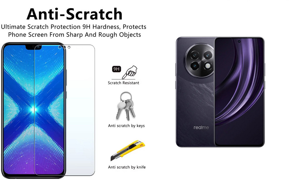 Защитное стекло NeoGlass для realme 13 5G, realme 13 Pro+, realme 13 Pro 5G – ультрапрозрачное и устойчивое Киев - изображение 1