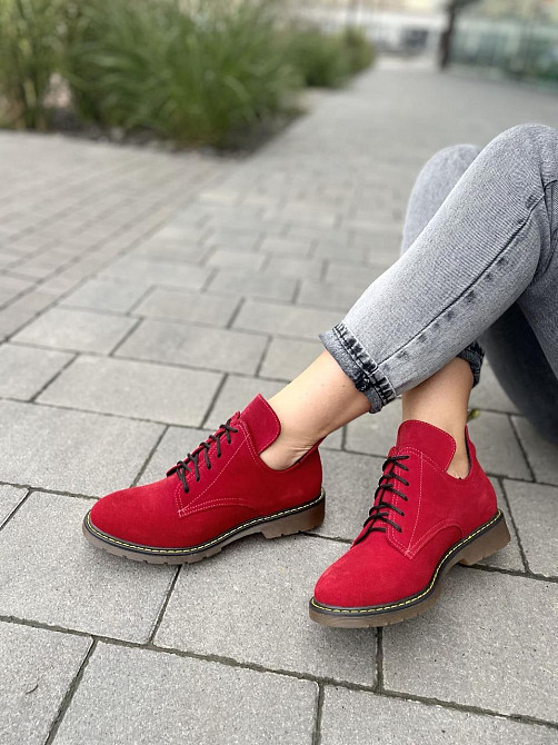 SOTHBY'S Туфлі жіночі Sothby 's червоні замша натуральна 37р.-24см. 38р.-24.5см. (M-373) (3115) Коломыя - изображение 2