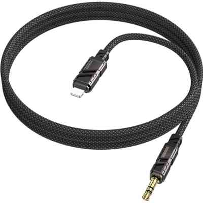 Кабель мультимедийный Lightning to 3.5mm M 1.0m BL22 black BOROFONE (6941991117749) Винница