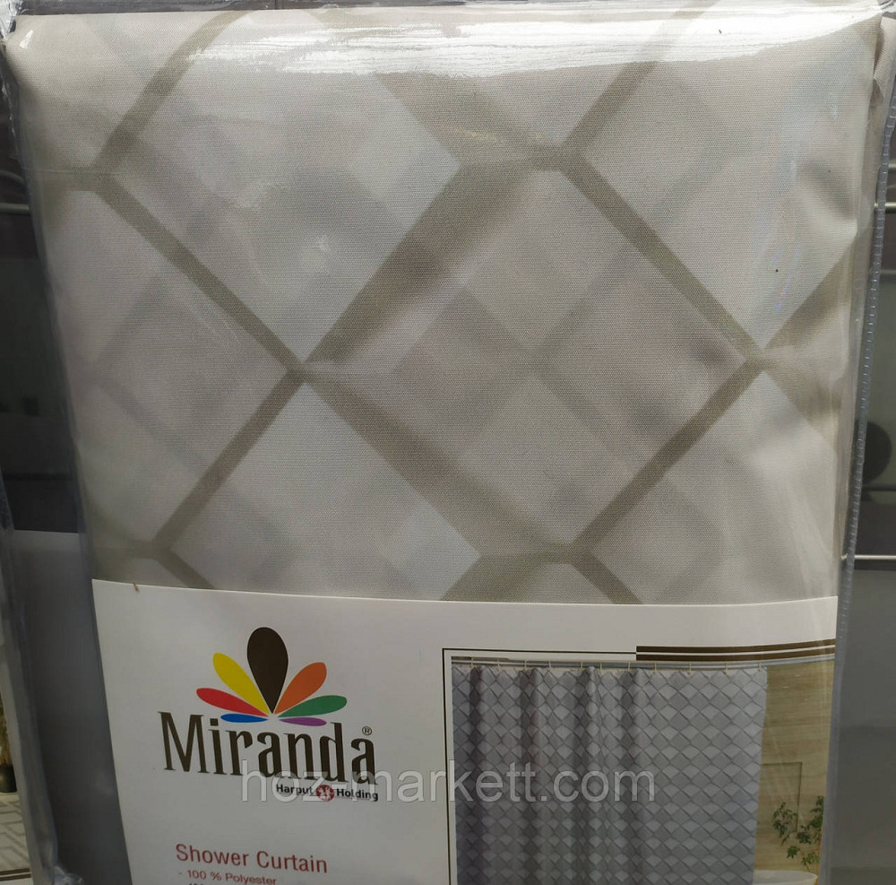 Штора для душа тканевая миранда Van 180 х 200 см светло оливковый Харьков - изображение 2