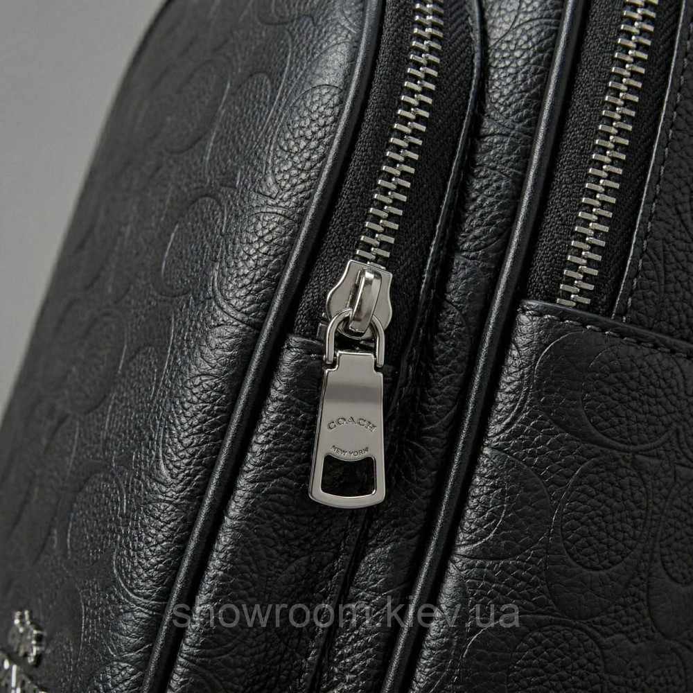 Мужская сумка на грудь (слинг), бананка Coach (77-2517) черная Киев - изображение 8