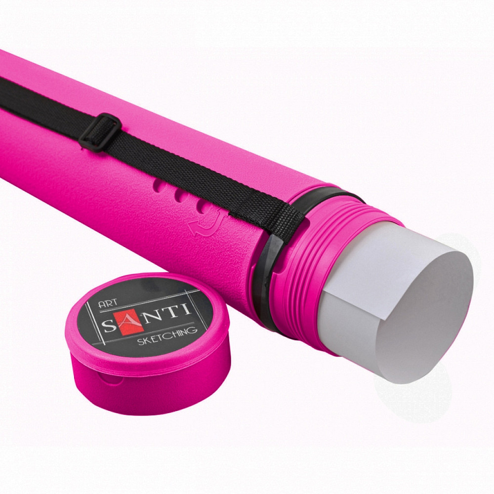 Тубус Santi розсувний, діаметр 8,5 см, довжина 65-110 см, яскраво-рожевый, шт Київ - фото 1
