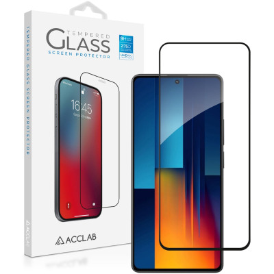 Стекло защитное ACCLAB Full Glue Xiaomi Poco M6 Pro Black (1283126589775) Винница - изображение 1