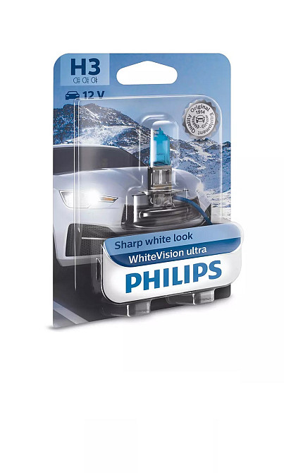 Галогеновая лампа PHILIPS 12336WVUB1 H3 55W 12V WhiteVision ultra +60% (3900K) B1 Харків - фото 1