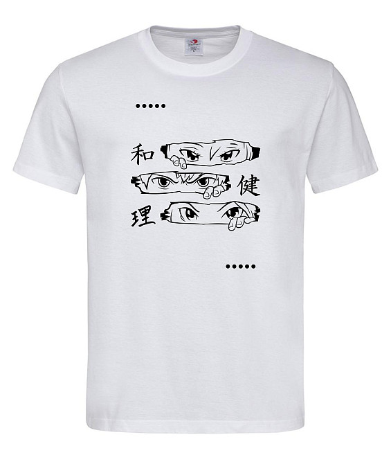 Футболка «Аниме-взгляд» – стильный японский дизайн для поклонников аниме Белый, XL Городище - изображение 1