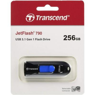 USB флеш накопичувач Transcend 256GB JetFlash 790 Black USB 3.0 (TS256GJF790K) Вінниця - фото 4