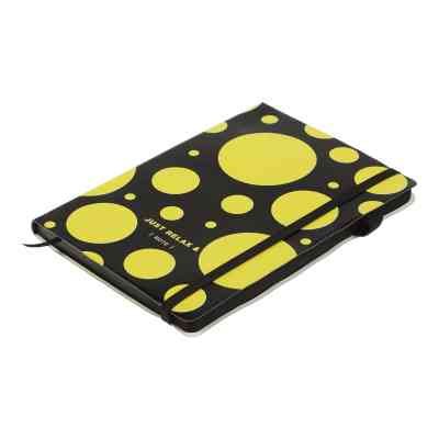 Книга записная Buromax RELAX А5 96 листов, чистый (черн. бум.) лимонный (BM.295401-58) Винница