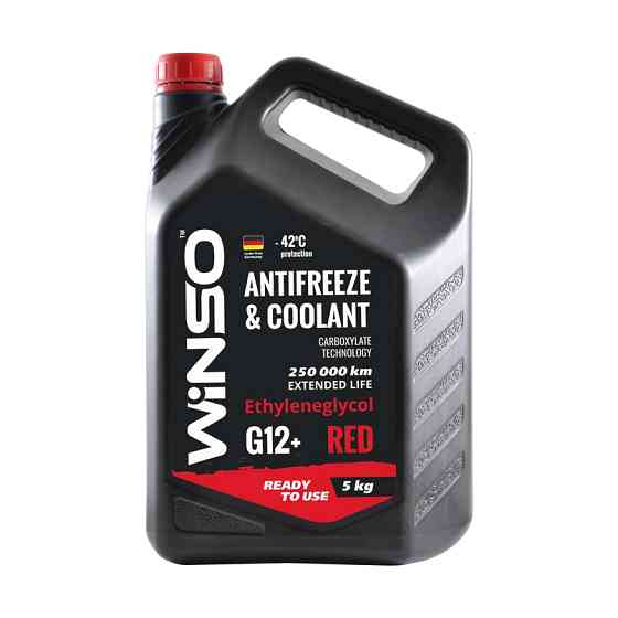 Антифриз Winso Antifreeze & Coolant Red G12+ -42°C червоний готовий 5кг Львів