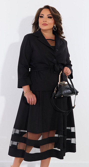 Гарний костюм із платтям (42) Київ - фото 1