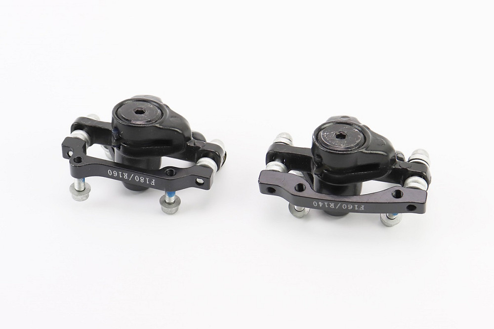 Гальмо Disk-brake переднє (F160/R140мм)+заднє (F180/R160мм), диски 160мм, кріпл. 6 болтів, чорні DX-2018 Київ - фото 2