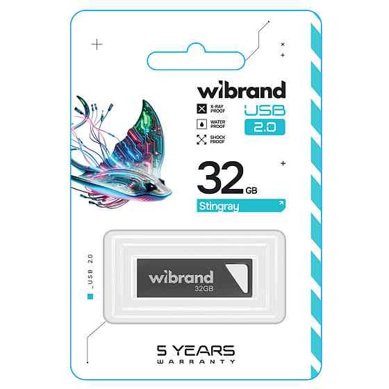 Flash Wibrand USB 2.0 Stingray 32Gb Grey (WI2.0/ST32U5G) Київ