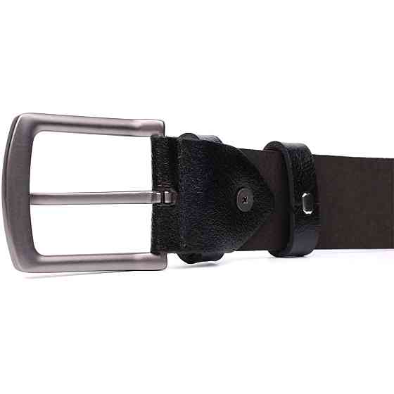 Надежный мужской ремень из натуральной кожи BOND 22950 Черный Киев