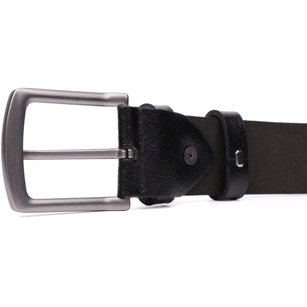 Надійний чоловічий ремінь із натуральної шкіри BOND 22950 Чорний Київ - фото 4