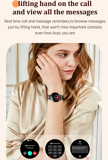 Умные женские часы Smart Rose Steel с фонариком (2 ремешка) Киев - изображение 9