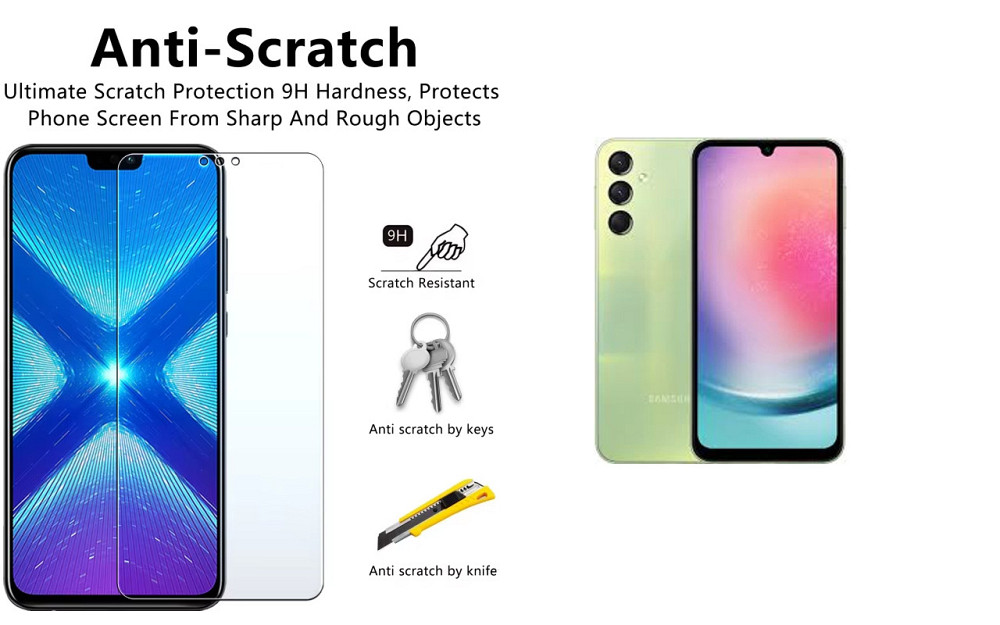 Защитное стекло NeoGlass для Samsung Galaxy A24 – ультрапрозрачное и устойчивое Киев - изображение 1