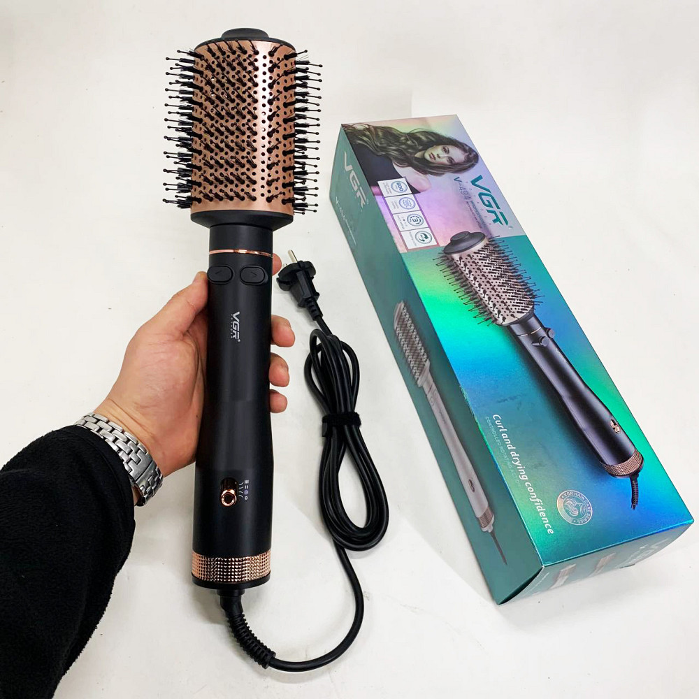 Сучасний фен для укладання, Професійний фен-гребінець з іонізацією, Хороший фен для волосся KP-46 Івано-Франківськ - фото 3