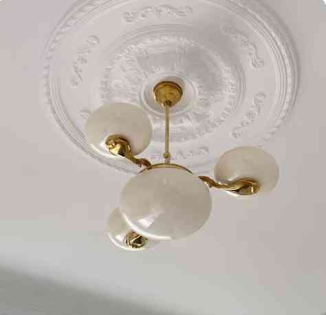 Світлодіодна люстра Півонія 5020 (Золота) на 3+1 плафон Вінниця