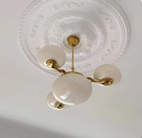 Світлодіодна люстра Півонія 5020 (Золота) на 3+1 плафон Вінниця - фото 2