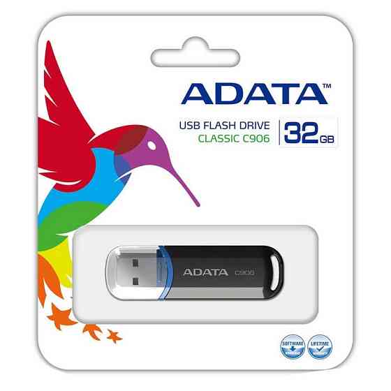 Флешка A-DATA USB накопичувач 2.0 C906 32Gb, колір чорний AC906-32G-RBK Одеса
