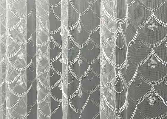 Тюль фатин с вышивкой и люрексом цвет молочный с пудровым 2013т Киев