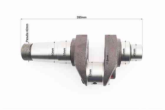 Колінвал R195NM (Dболта-М12x1,5, Dшейки-52mm, H-112mm) Бершадь