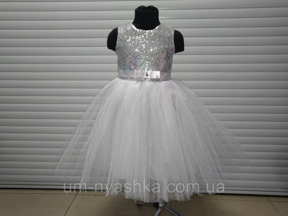 Детское нарядное платье Снежинка с блестками Кривой Рог - изображение 5