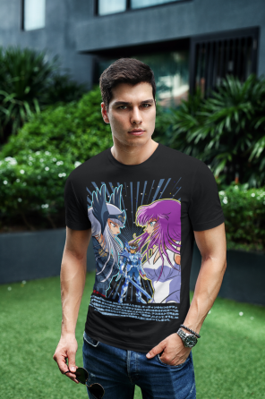 Футболка для мальчика аниме Саинт Сеийа Аниме Косплай оверсайз (рост от 165 до 180 ) Черний AnimeJ0611m Днепр