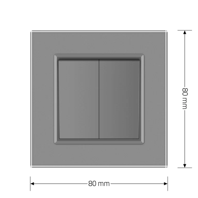Кнопковий двоклавішний вимикач без фіксації Дзвінковий вимикач Імпульсний вимикач Livolo сірий скло (VL-C7FCMH-1IP) Коломыя - изображение 8