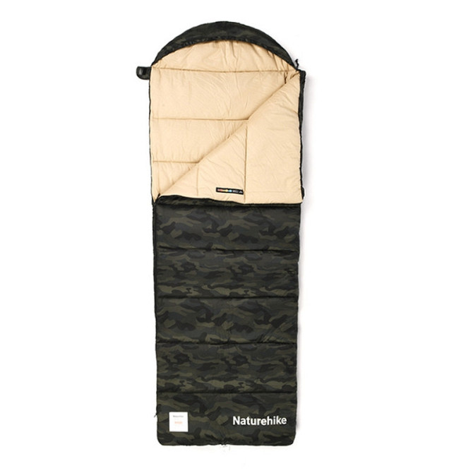 Спальний мішок з капюшоном Naturehike M320 CNK2350WS023 правий (Зелений камуфляж) Вінниця - фото 1