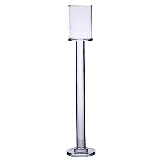 Декоративный стеклянный подсвечник на высокой ножке Киев