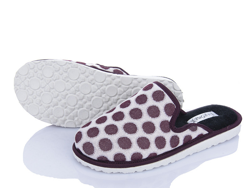 Тапочки женские домашние PaGo Горошек розовый закрытый носок Одесса - изображение 3